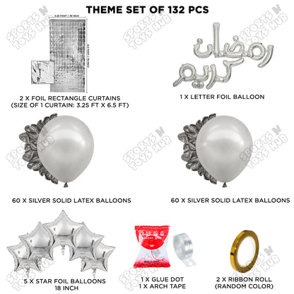 Ramadan Kareem Urdu Script Text Foil Balloon Arch Theme Collection