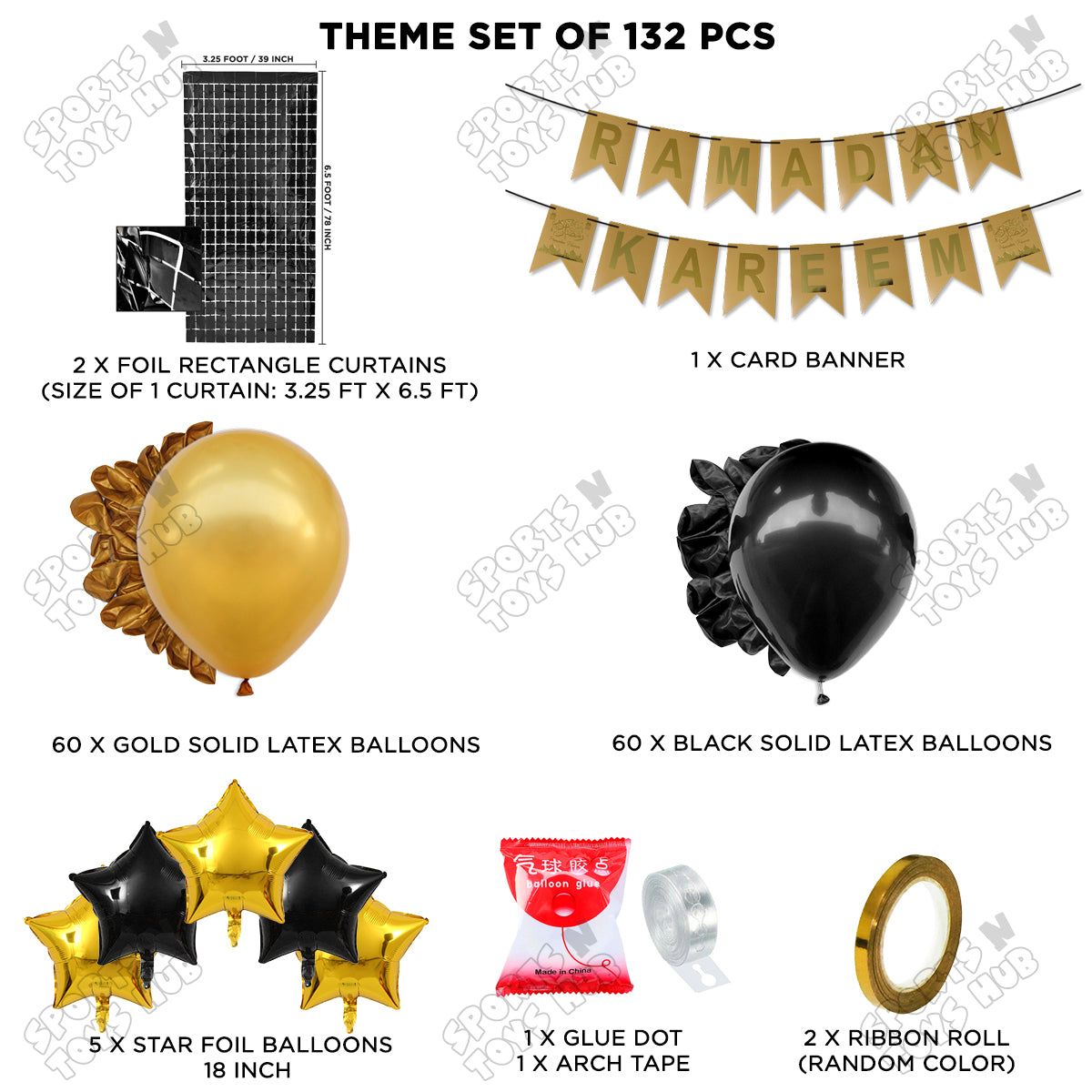 Ramadan Kareem Card Banner Theme Collection - Gold & Black