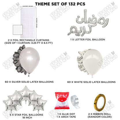 Ramadan Kareem Urdu Script Text Foil Balloon Arch Theme Collection