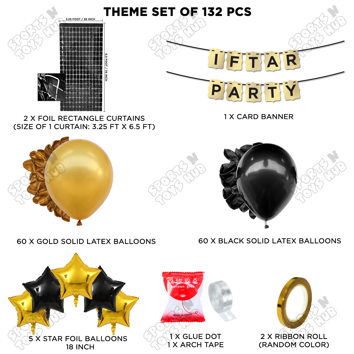 Iftar Party Shinny Gold Card Banner Theme Collection