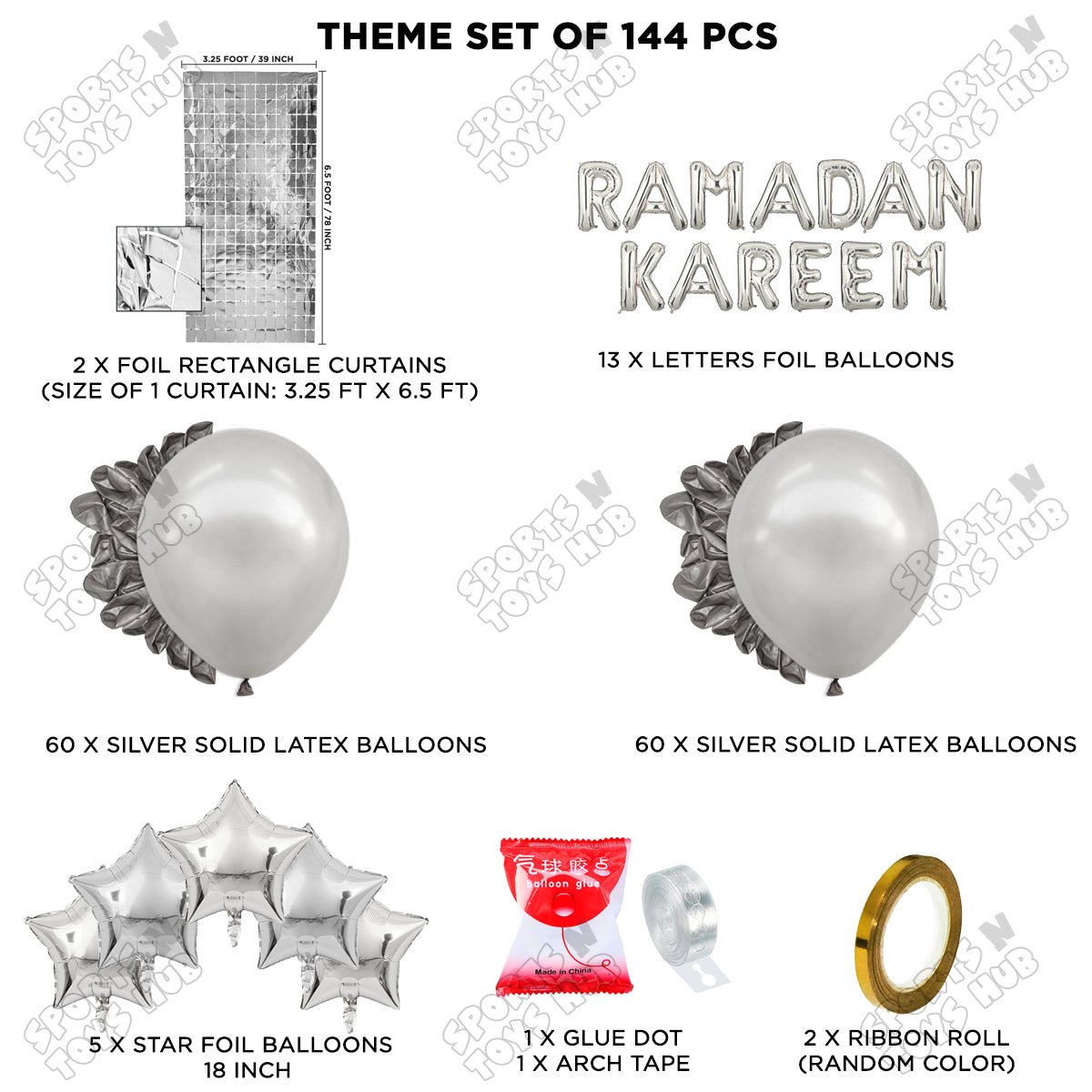 Ramadan Kareem Foil Balloon Arch Theme Collection