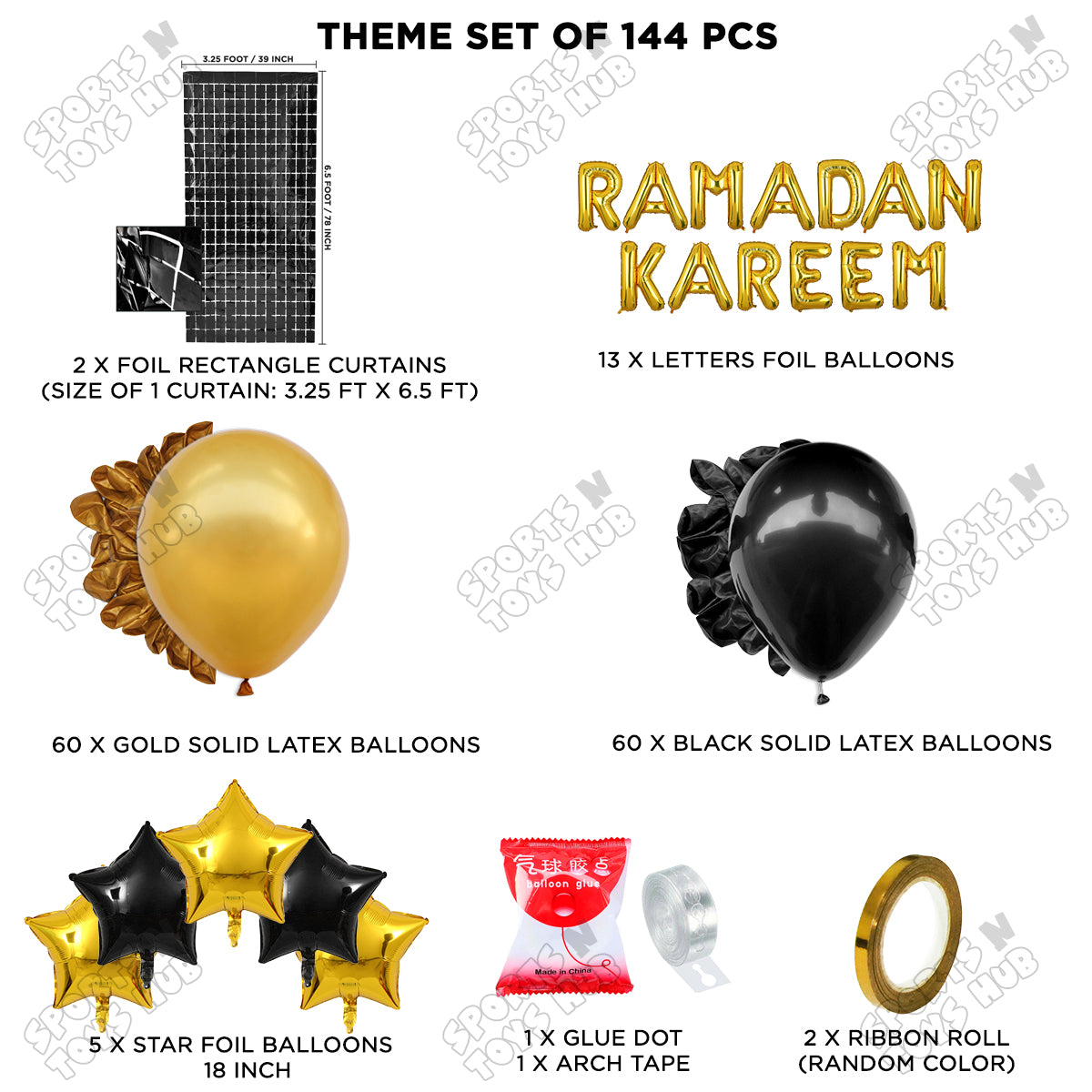 Ramadan Kareem Foil Balloon Arch Theme Collection