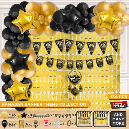 Ramadan Kareem Black Midnight Noor Card Banner Arch Theme