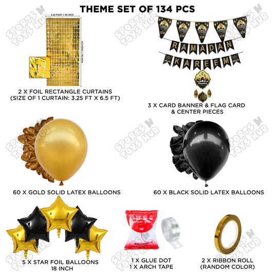 Ramadan Kareem Black Card Banner Arch Theme