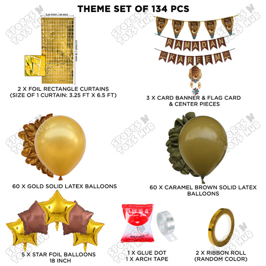 Ramadan Kareem Brown Card Banner Arch Theme