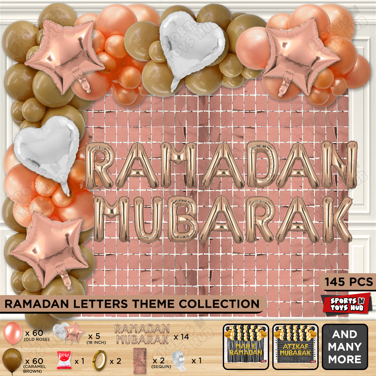 Ramadan Mubarak Foil Balloon Arch Theme Collection