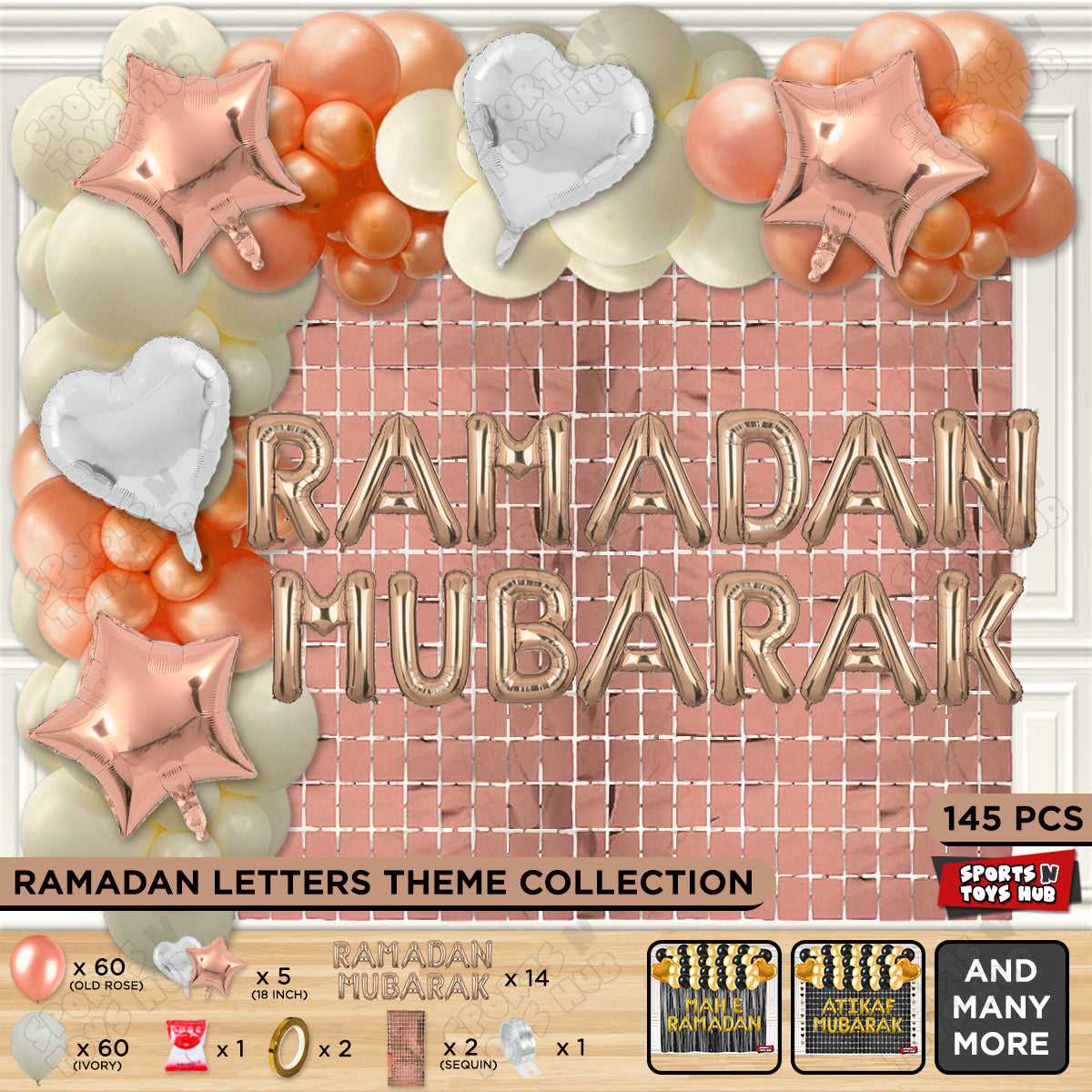 Ramadan Mubarak Foil Balloon Arch Theme Collection