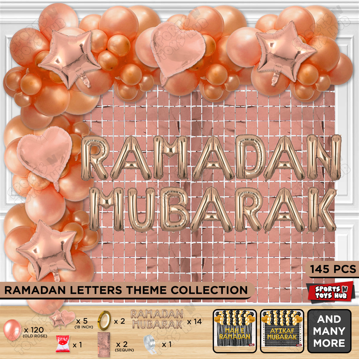 Ramadan Mubarak Foil Balloon Arch Theme Collection