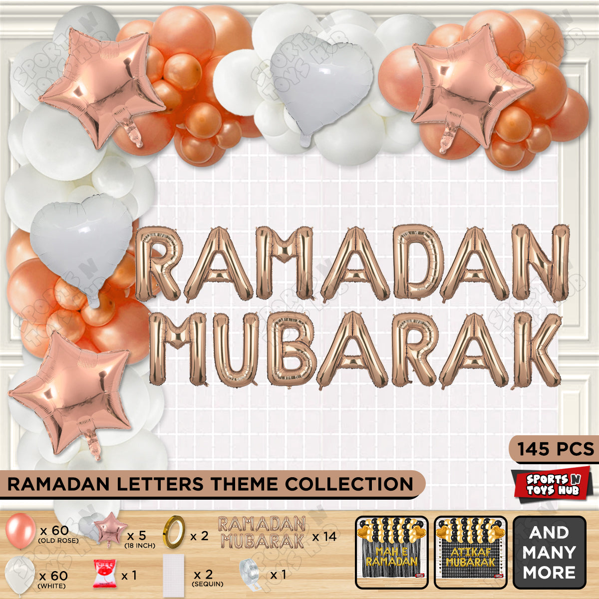 Ramadan Mubarak Foil Balloon Arch Theme Collection