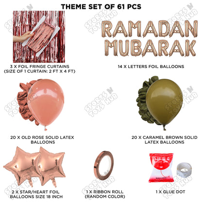 Ramadan Mubarak Foil Balloon Curtain Theme Collection