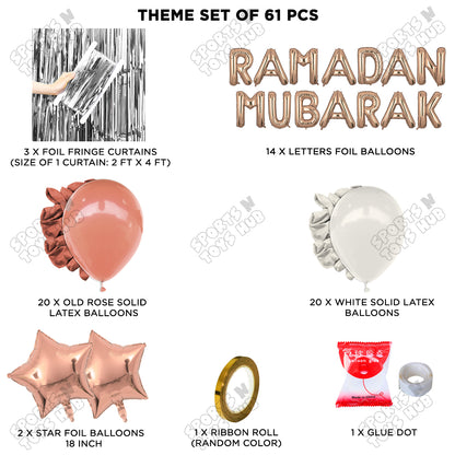 Ramadan Mubarak Foil Balloon Curtain Theme Collection