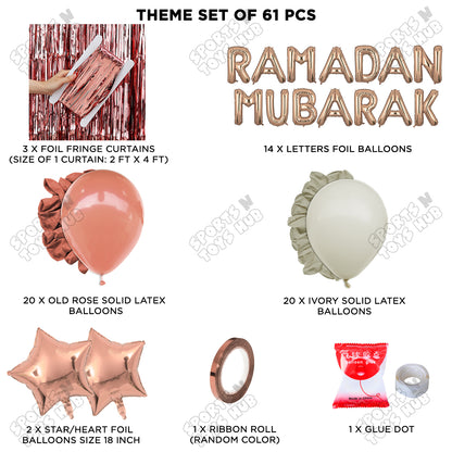 Ramadan Mubarak Foil Balloon Curtain Theme Collection