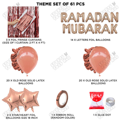 Ramadan Mubarak Foil Balloon Curtain Theme Collection