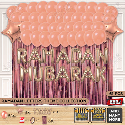 Ramadan Mubarak Foil Balloon Curtain Theme Collection