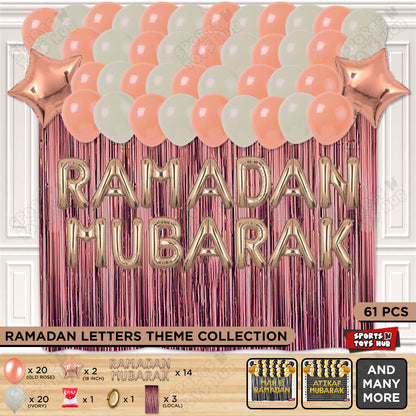 Ramadan Mubarak Foil Balloon Curtain Theme Collection
