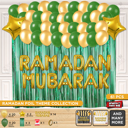 Ramadan Mubarak Foil Balloon Curtain Theme Collection