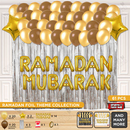 Ramadan Mubarak Foil Balloon Curtain Theme Collection