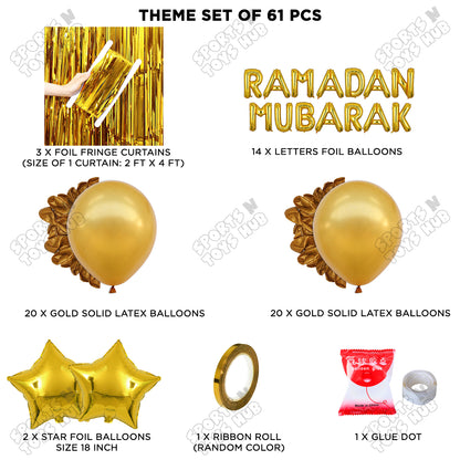 Ramadan Mubarak Foil Balloon Curtain Theme Collection