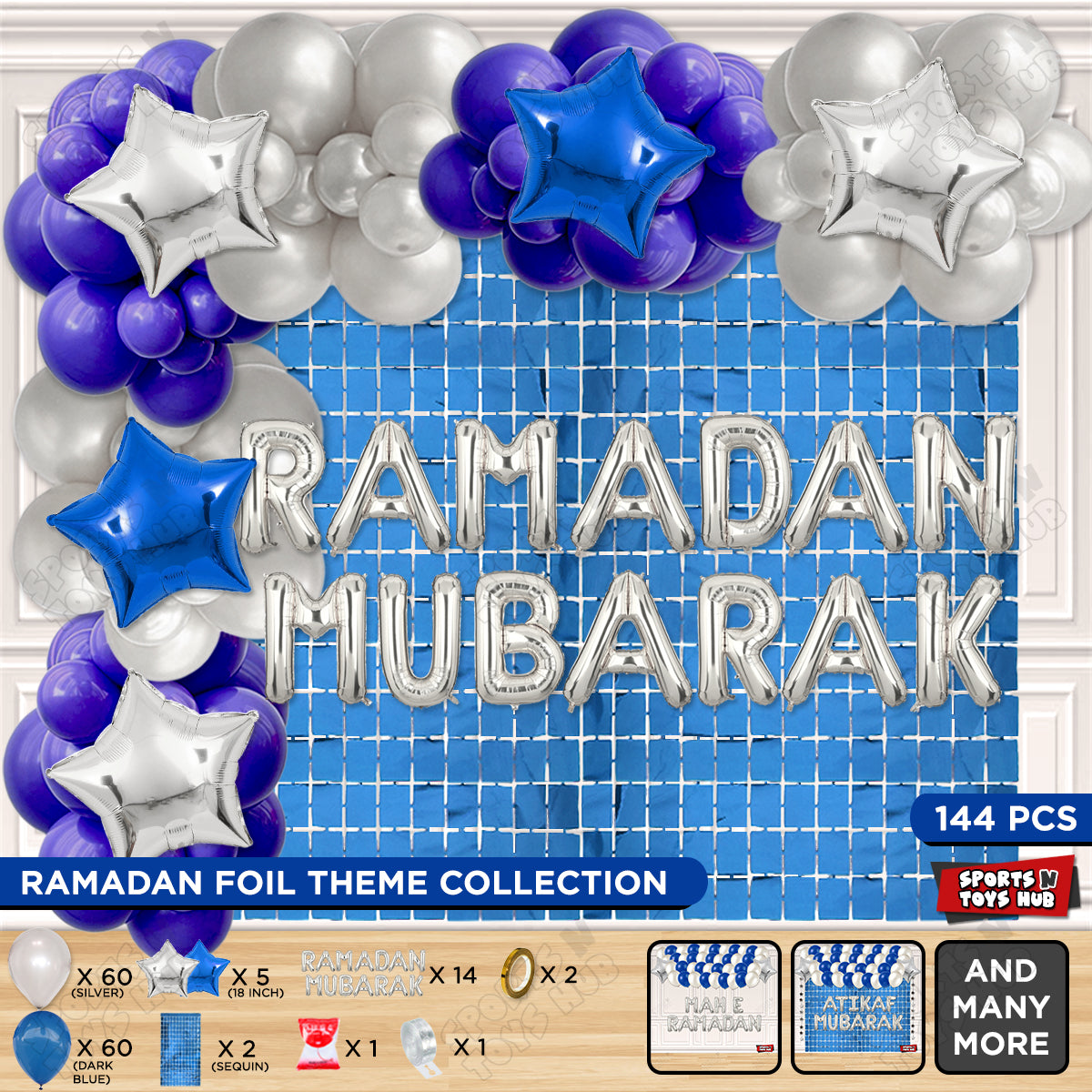 Ramadan Mubarak Foil Balloon Arch Theme Collection