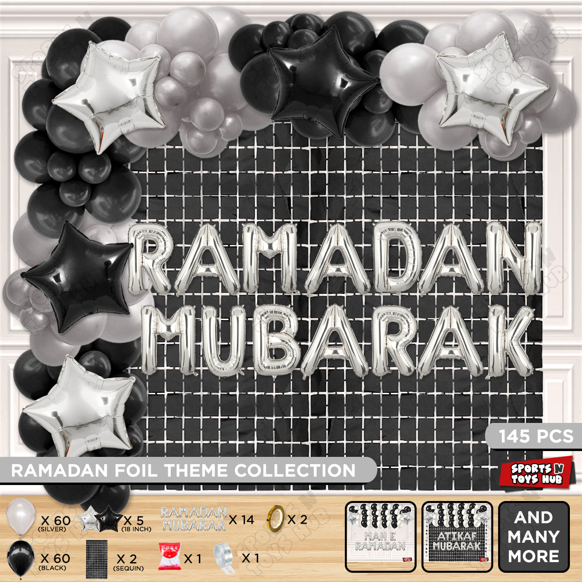 Ramadan Mubarak Foil Balloon Arch Theme Collection