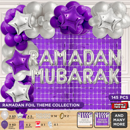 Ramadan Mubarak Foil Balloon Arch Theme Collection