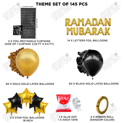 Ramadan Mubarak Foil Balloon Arch Theme Collection