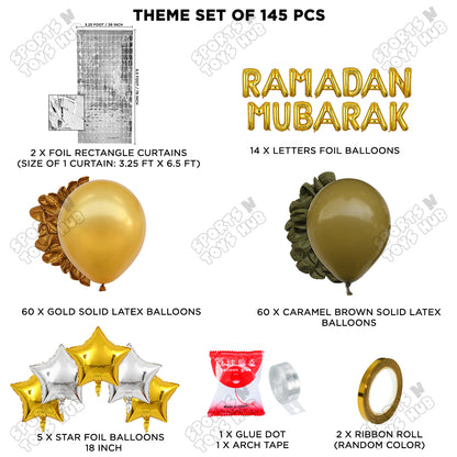 Ramadan Mubarak Foil Balloon Arch Theme Collection