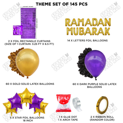 Ramadan Mubarak Foil Balloon Arch Theme Collection
