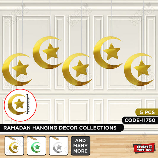 Crescent Moon & Star Hanging Decor
