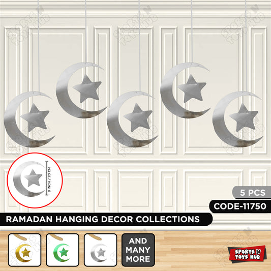 Crescent Moon & Star Hanging Decor