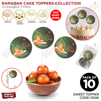Ramadan Kareem - Printed Card Sweet & Cake Toppers - Pack of 10