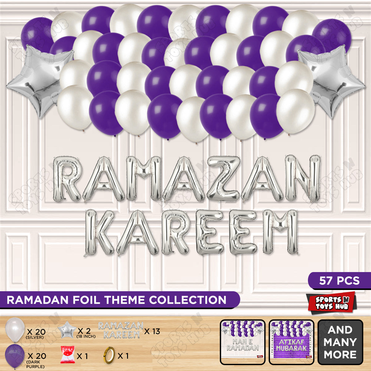 Ramazan Kareem Foil Balloon Garland Theme Collection