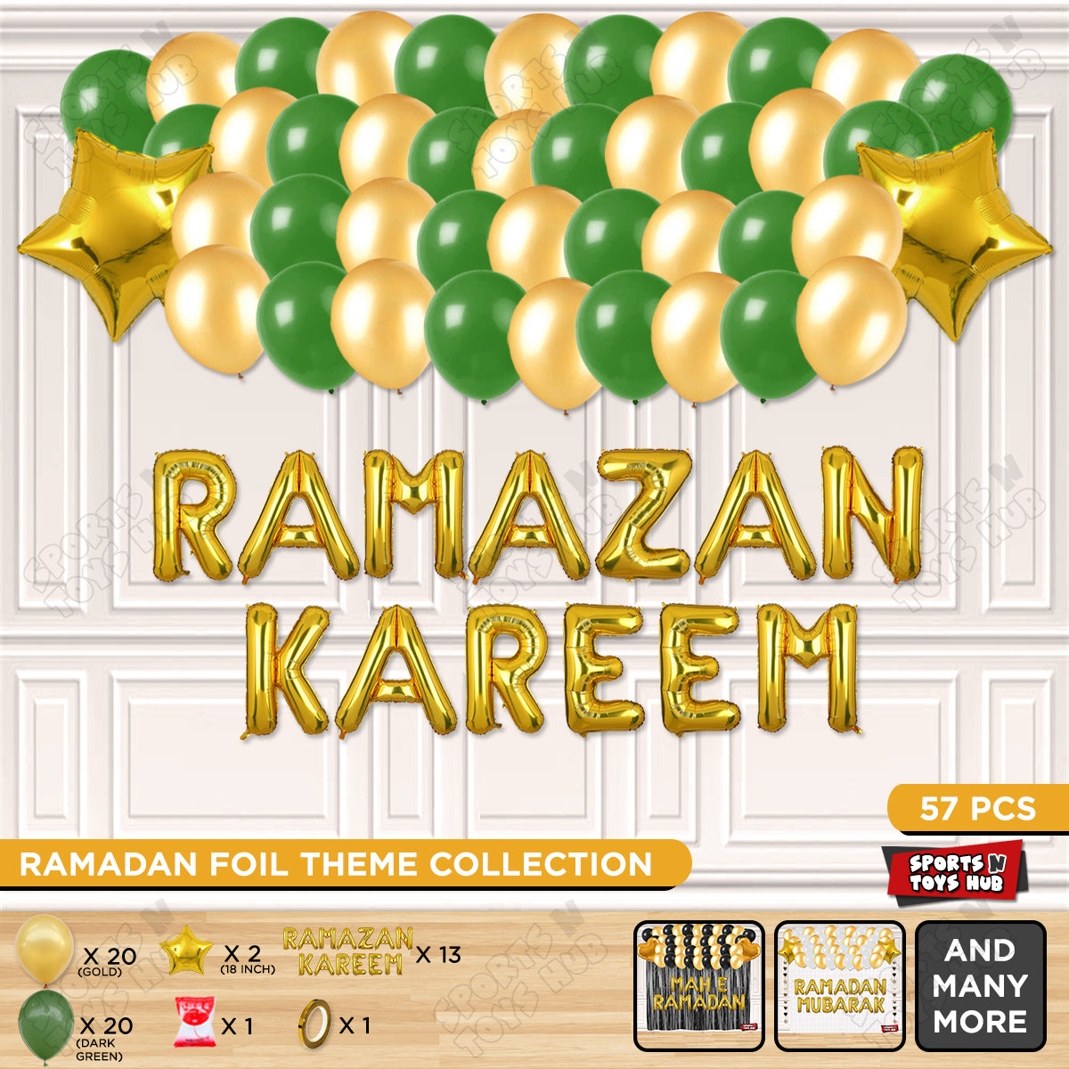 Ramazan Kareem Foil Balloon Garland Theme Collection