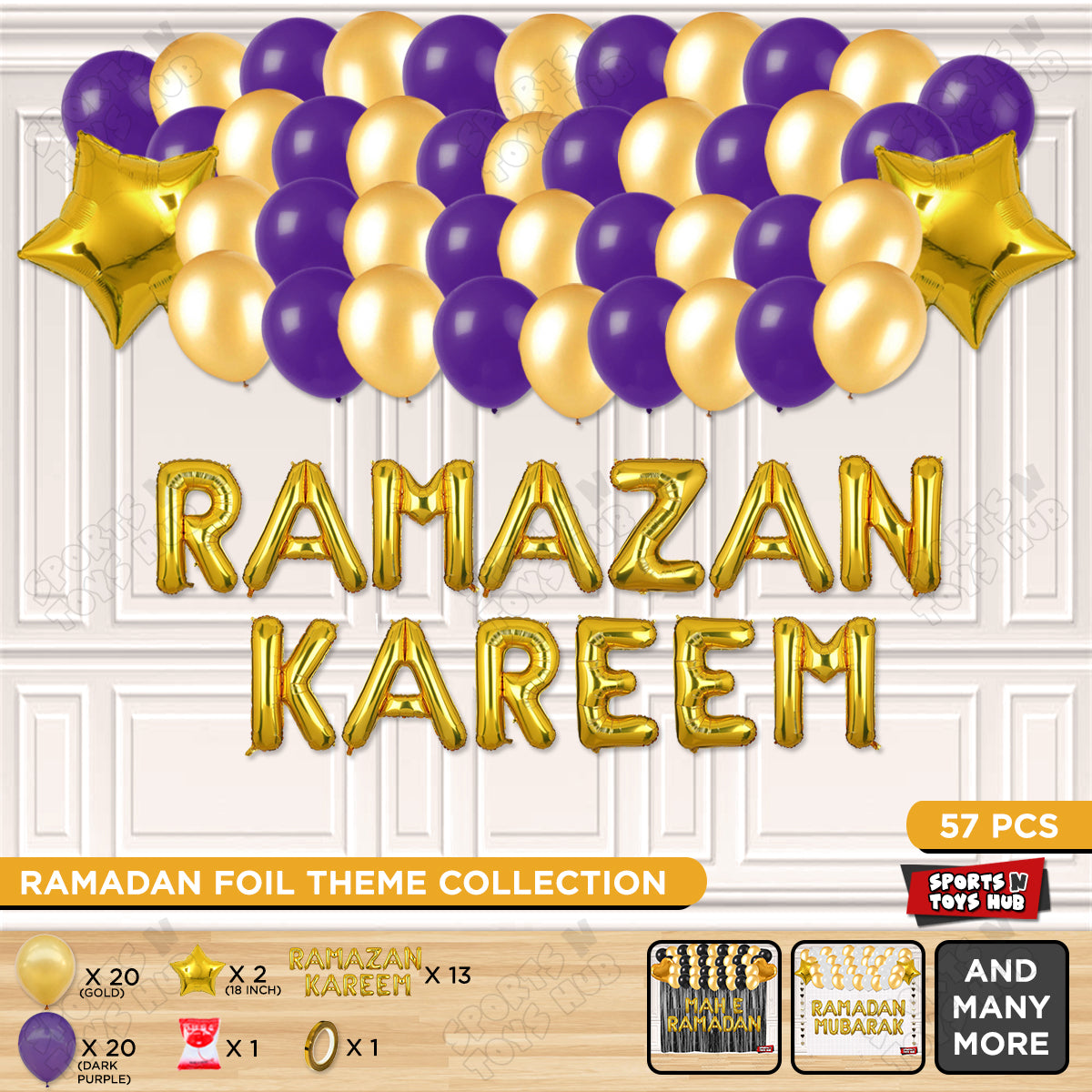 Ramazan Kareem Foil Balloon Garland Theme Collection