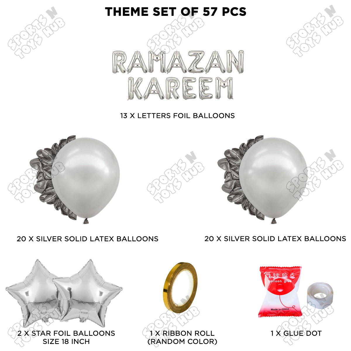 Ramazan Kareem Foil Balloon Garland Theme Collection