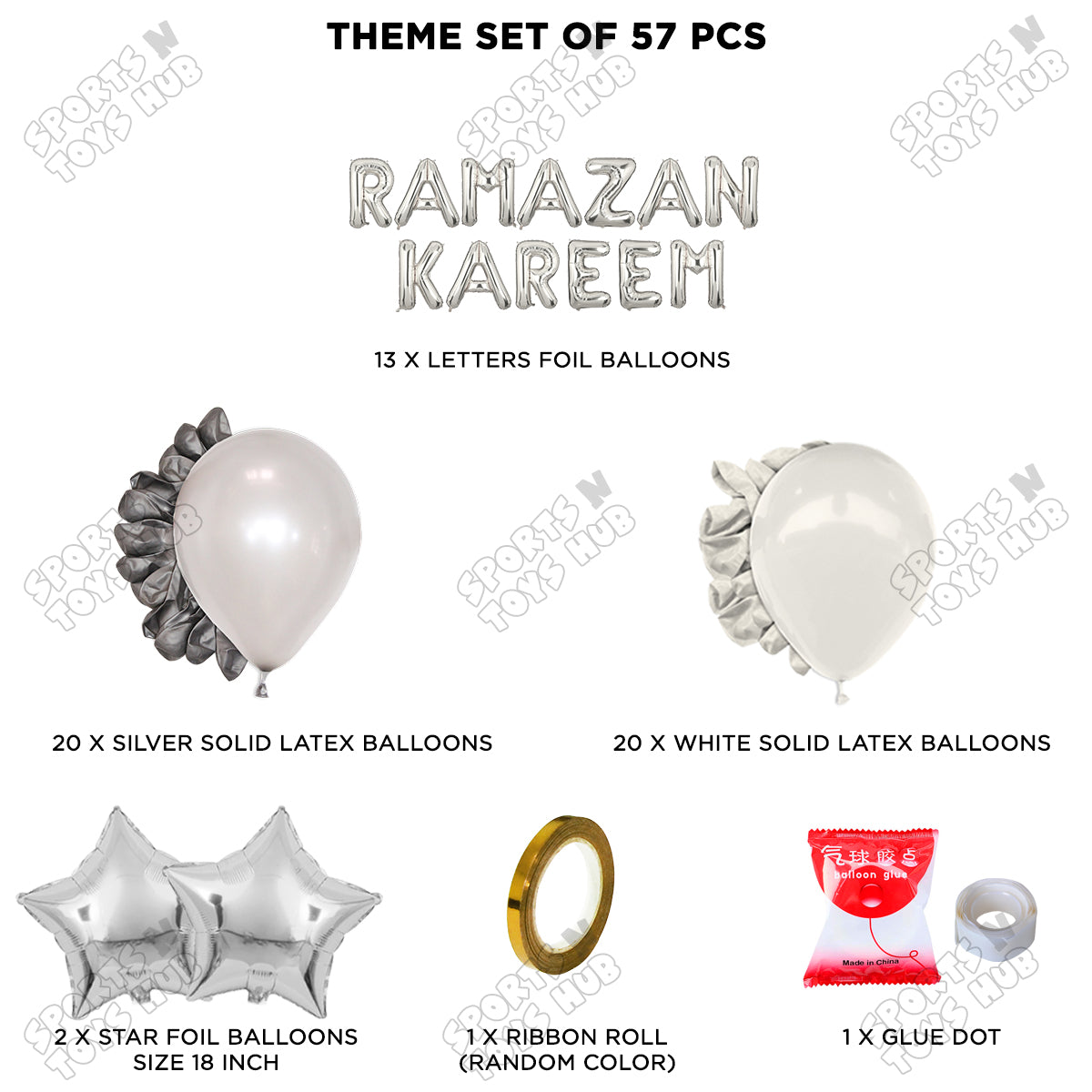 Ramadan Kareem Foil Balloon Garland Theme Collection