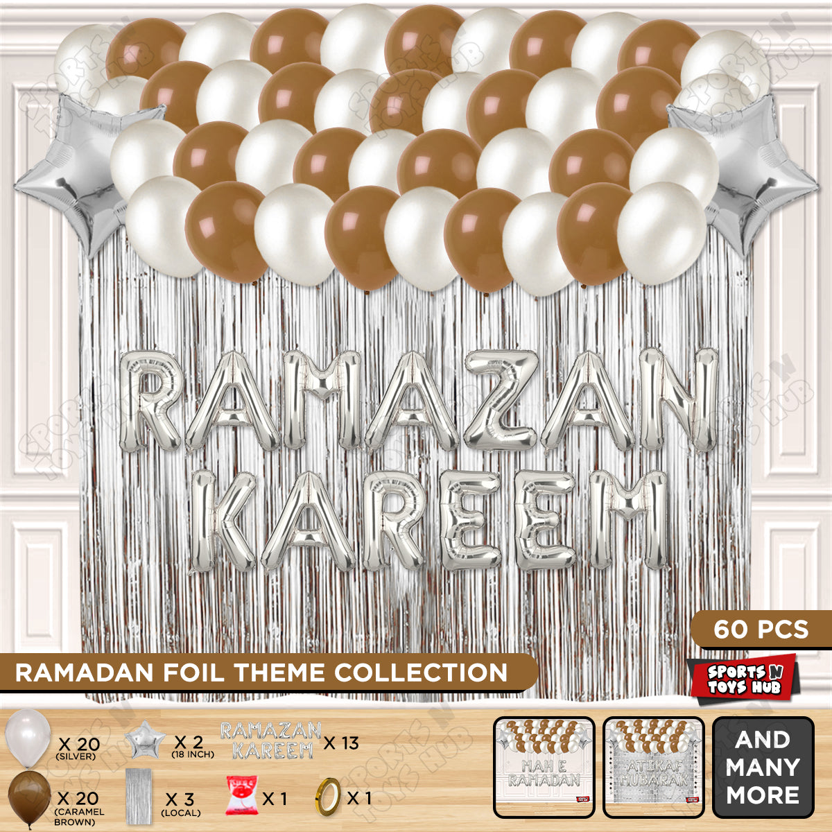 Ramazan Kareem Foil Balloon Curtain Theme Collection