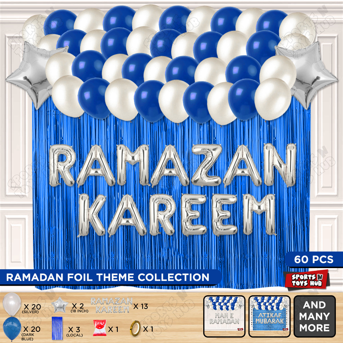 Ramazan Kareem Foil Balloon Curtain Theme Collection