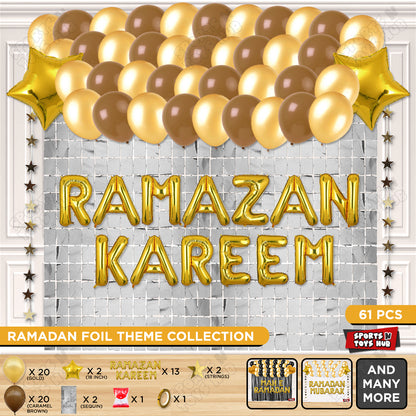 Ramazan Kareem Foil Balloon Rectangle Curtain Theme Collection
