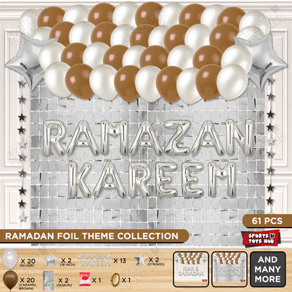 Ramazan Kareem Foil Balloon Rectangle Curtain Theme Collection