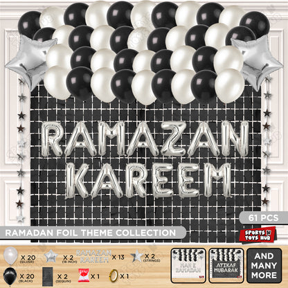 Ramazan Kareem Foil Balloon Rectangle Curtain Theme Collection