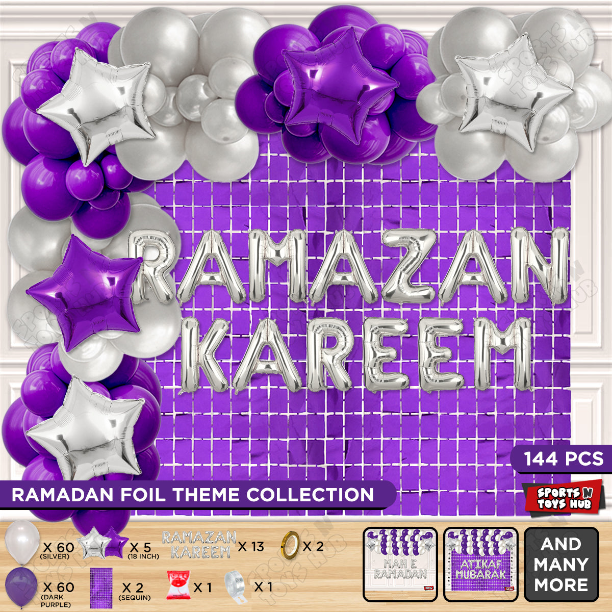 Ramazan Kareem Foil Balloon Arch Theme Collection