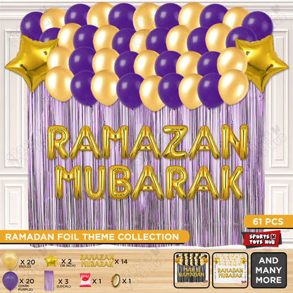 Ramazan Mubarak Foil Balloon Curtain Theme Collection