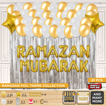 Ramazan Mubarak Foil Balloon Curtain Theme Collection