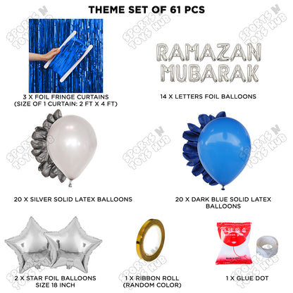 Ramazan Mubarak Foil Balloon Curtain Theme Collection