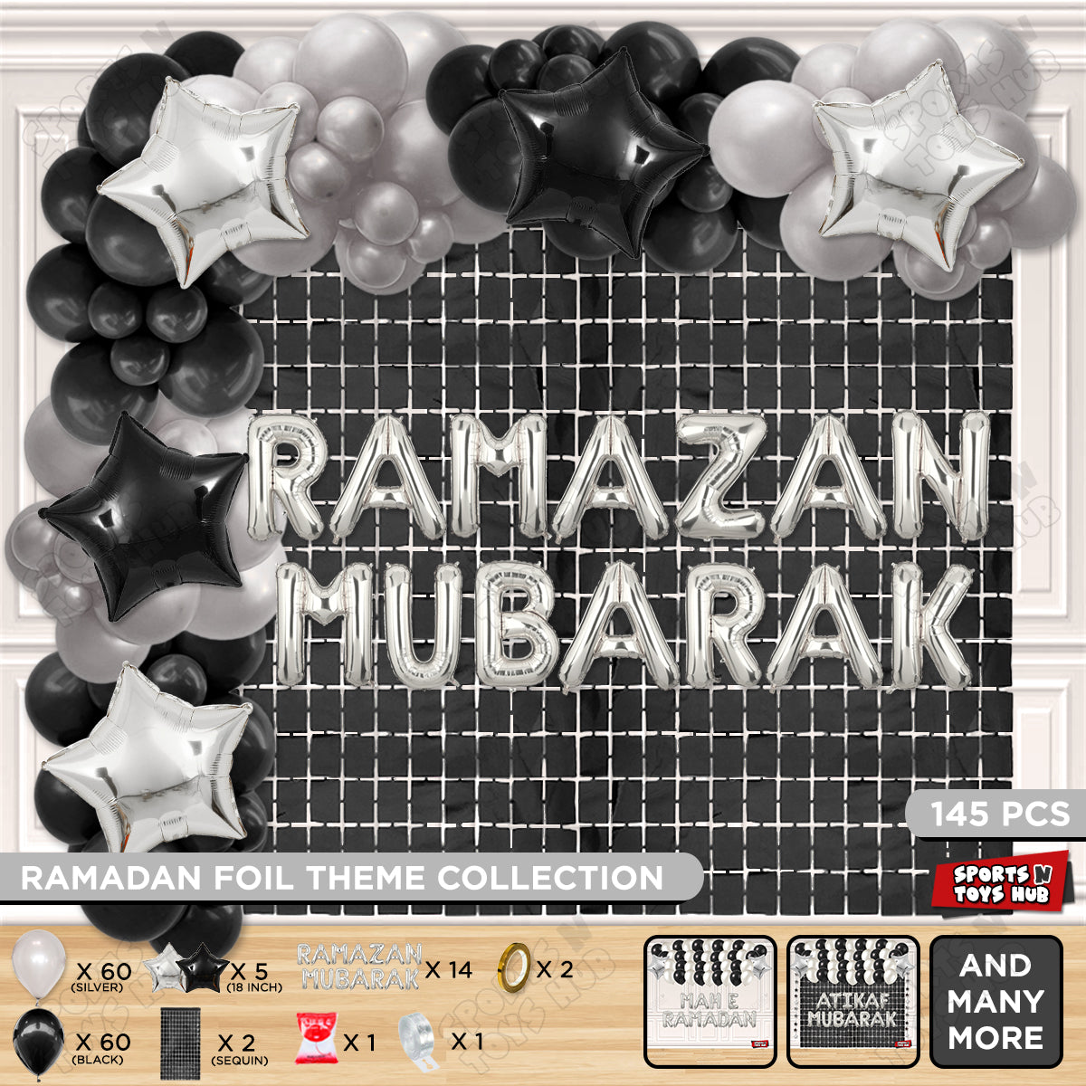 Ramazan Mubarak Foil Balloon Arch Theme Collection