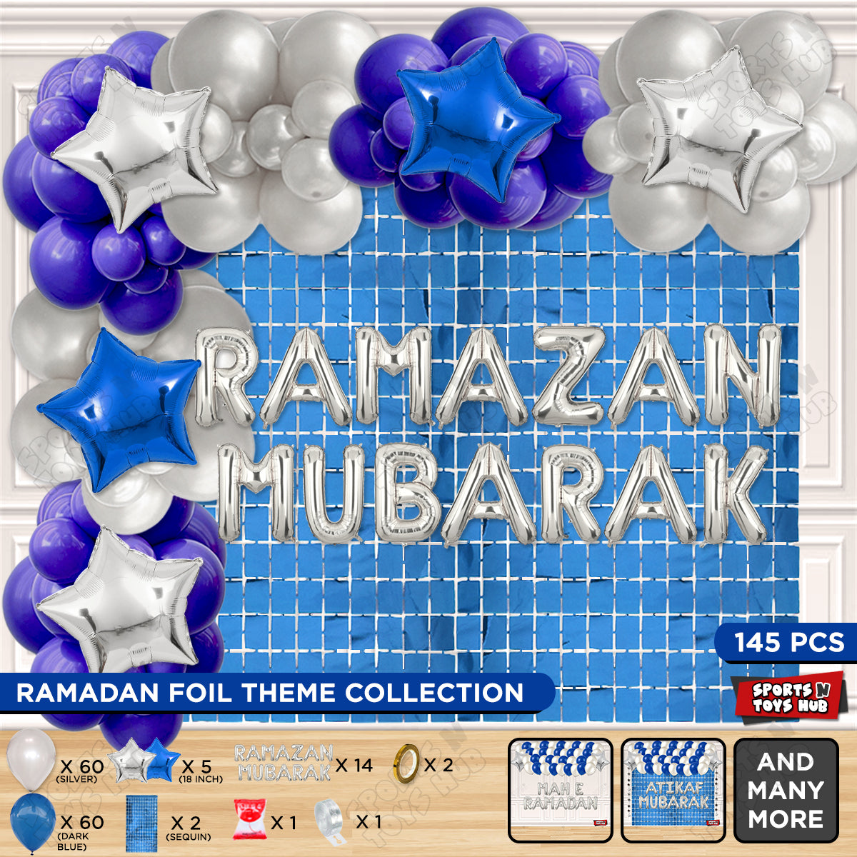 Ramazan Mubarak Foil Balloon Arch Theme Collection