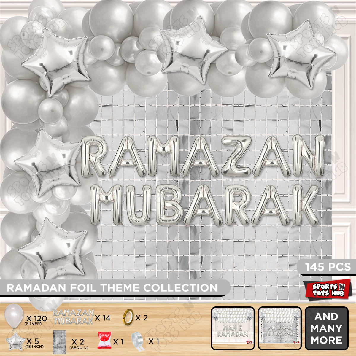 Ramazan Mubarak Foil Balloon Arch Theme Collection