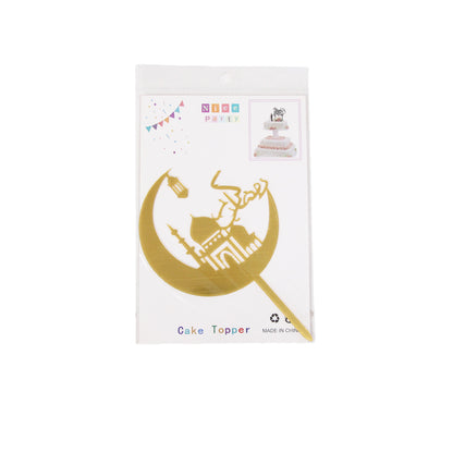 Ramadan Kareem Moon Mosquet Style Acrylic Cake Topper