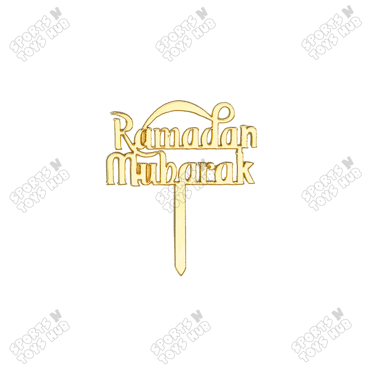 Ramadan Mubarak Acrylic Sweet & Cup Cake Toppers - Pack Of 10